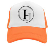 Trucker Hat orange white circle logo